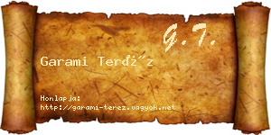 Garami Teréz névjegykártya